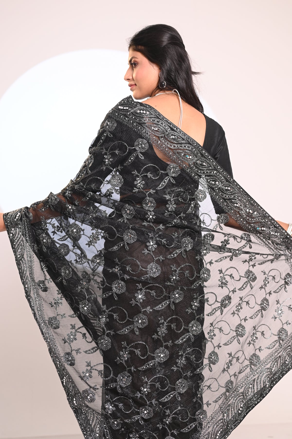 Nevash Mirror Twill Weave Saree