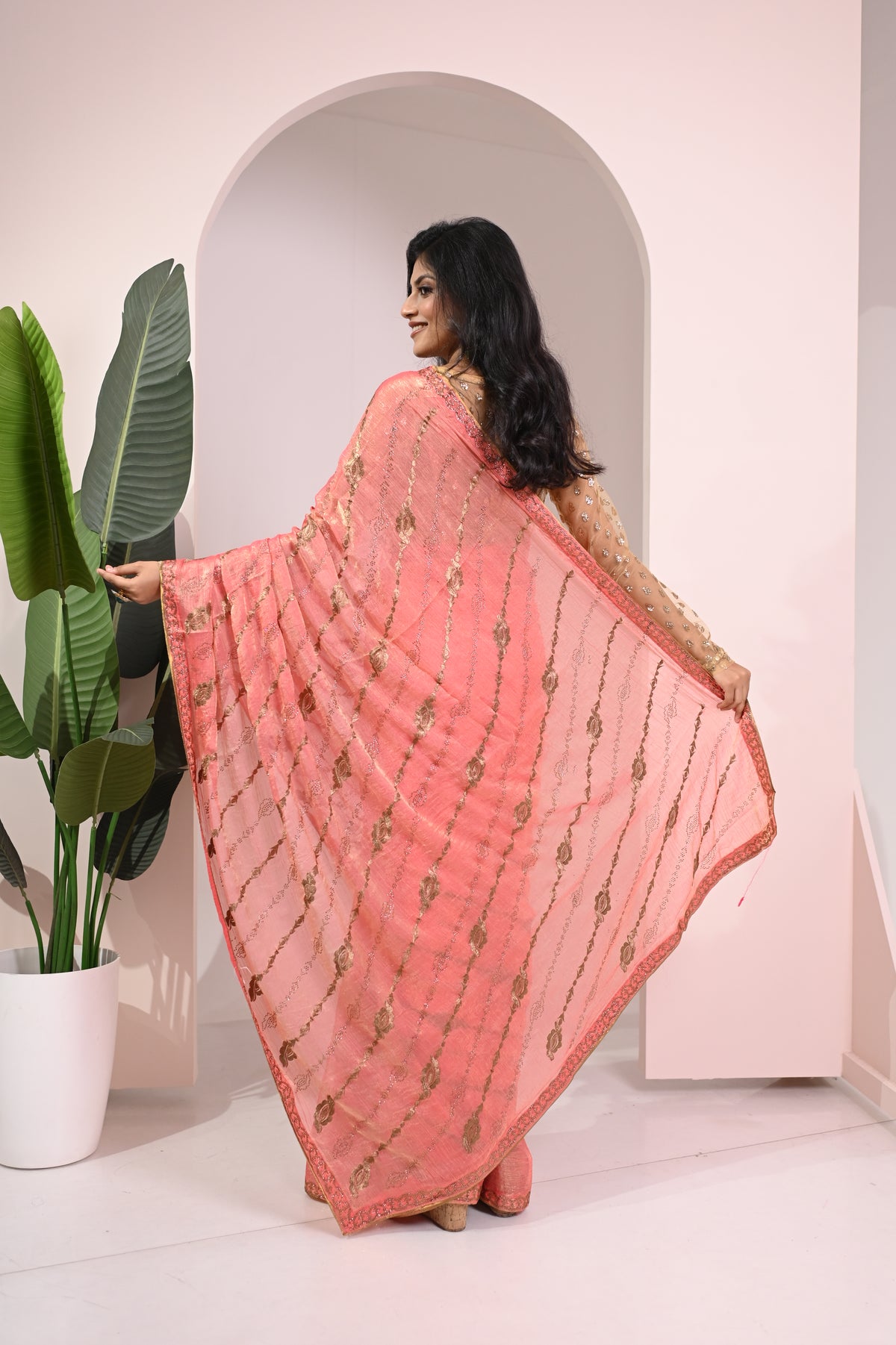 Nevash Pinta Lehariya Festive Heavy Saree