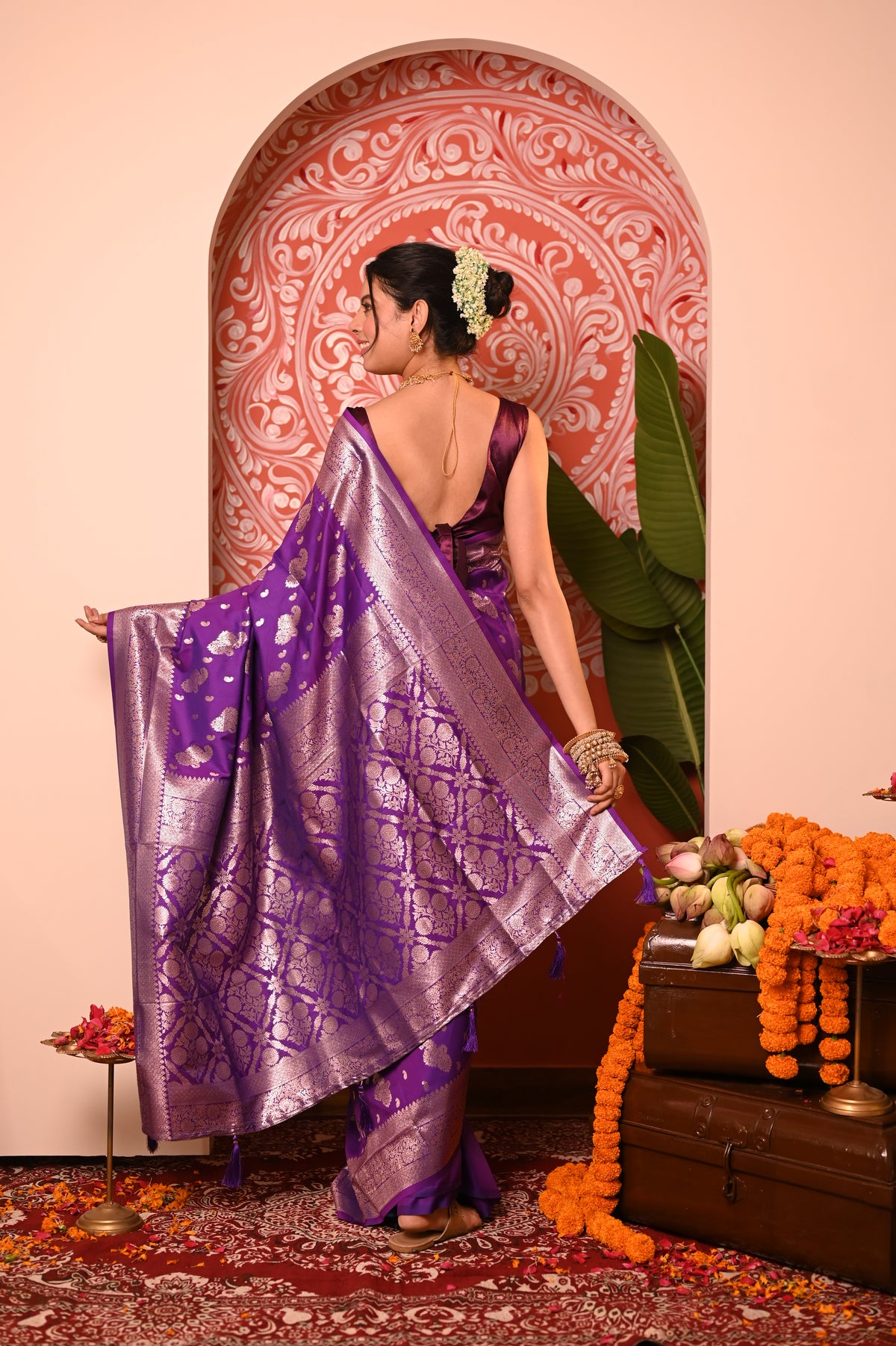Nevash Soft Marshmallow Zari Saree