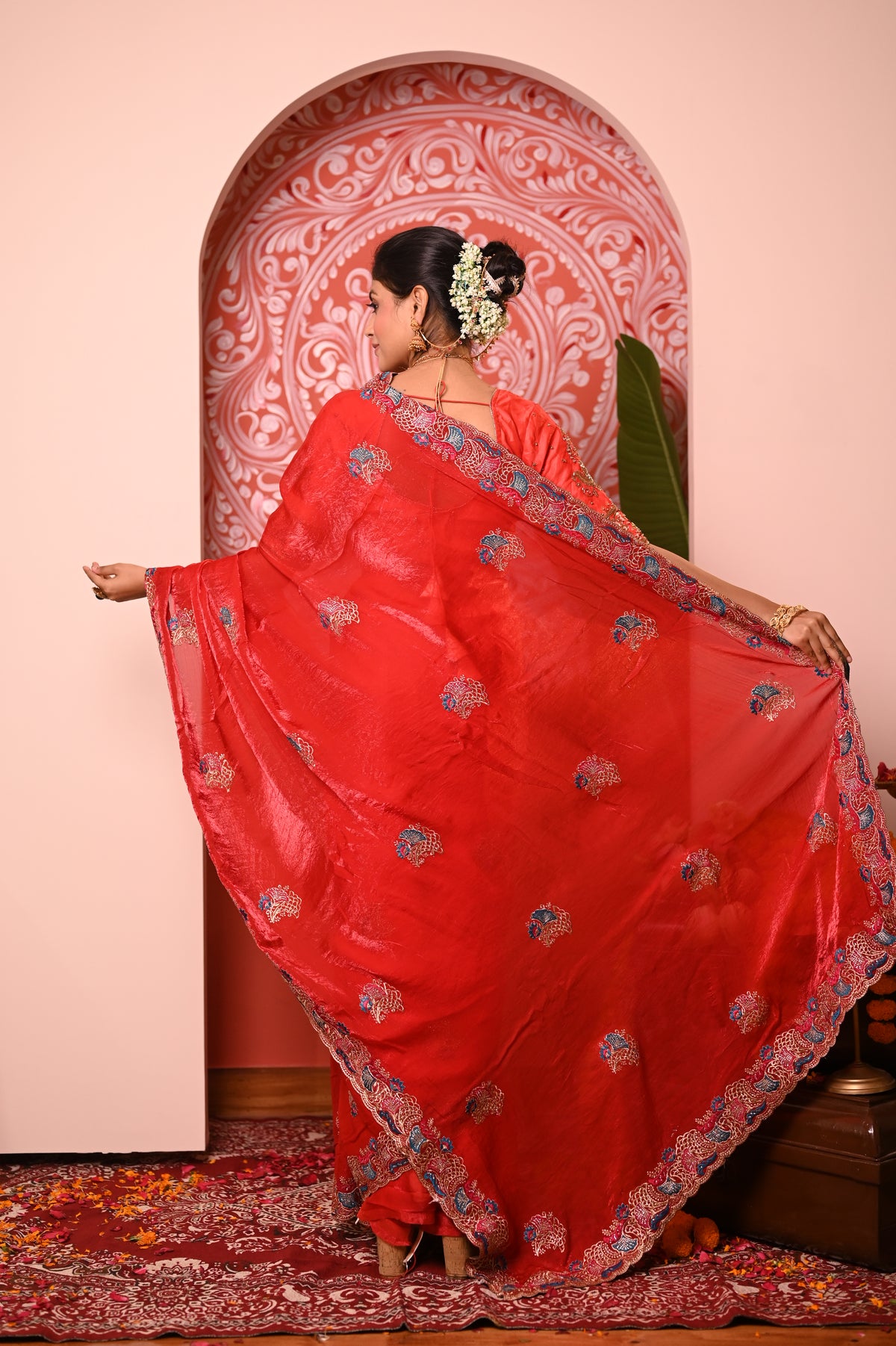 Nevash Matka Satin Silk Saree