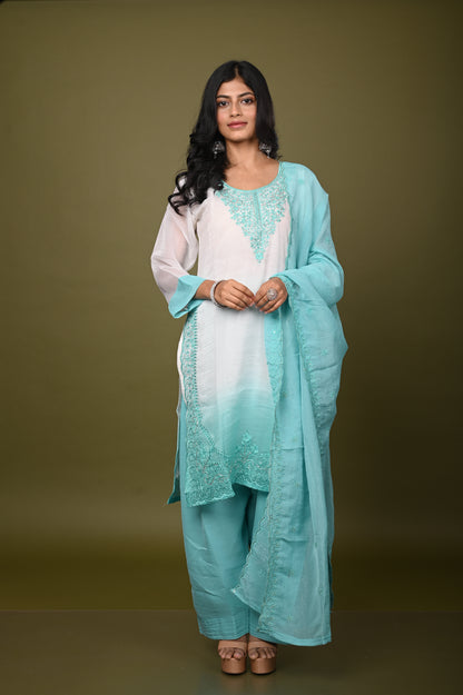 Nevash Crunchy Silk Suit Set