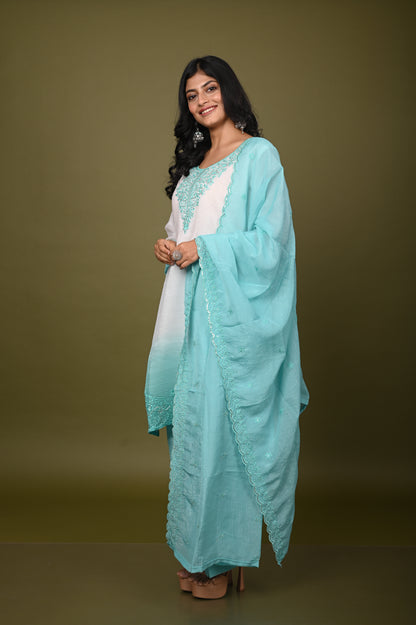 Nevash Crunchy Silk Suit Set