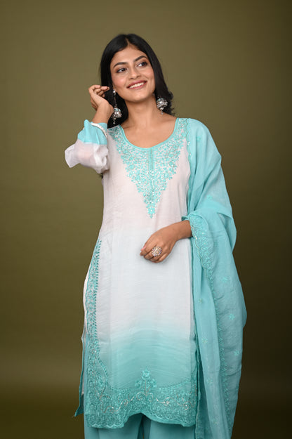 Nevash Crunchy Silk Suit Set