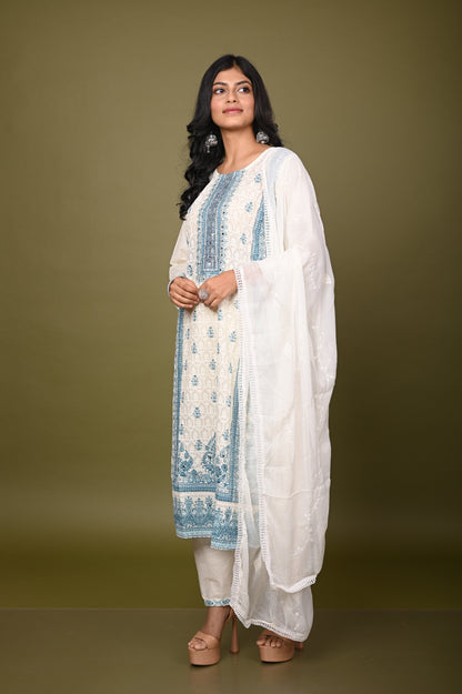 Nevash Cotton Schiffli Suit Set