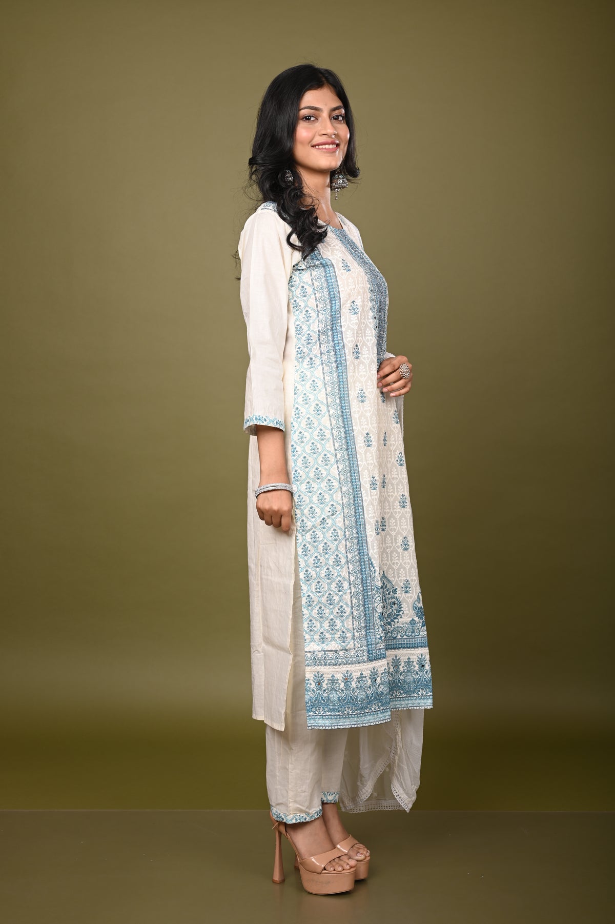 Nevash Cotton Schiffli Suit Set