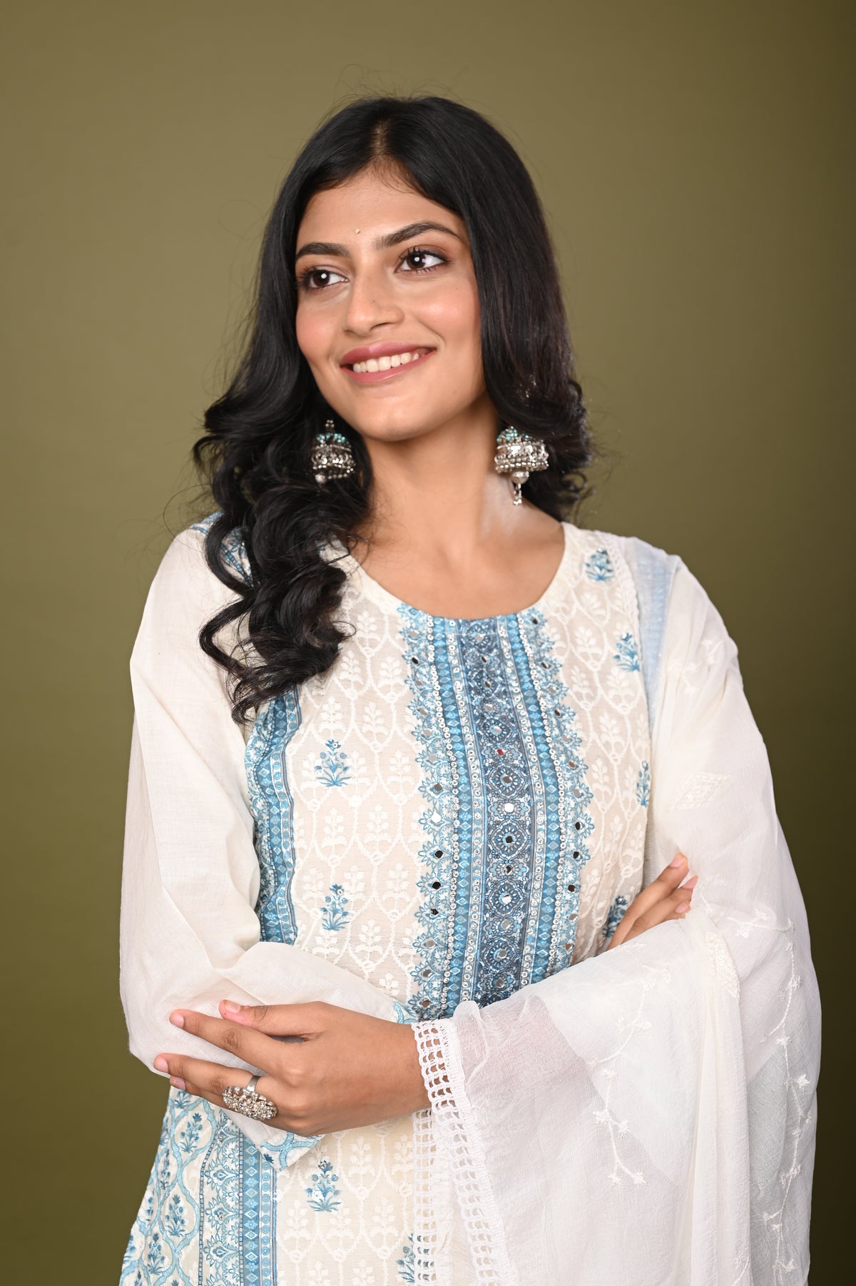 Nevash Cotton Schiffli Suit Set