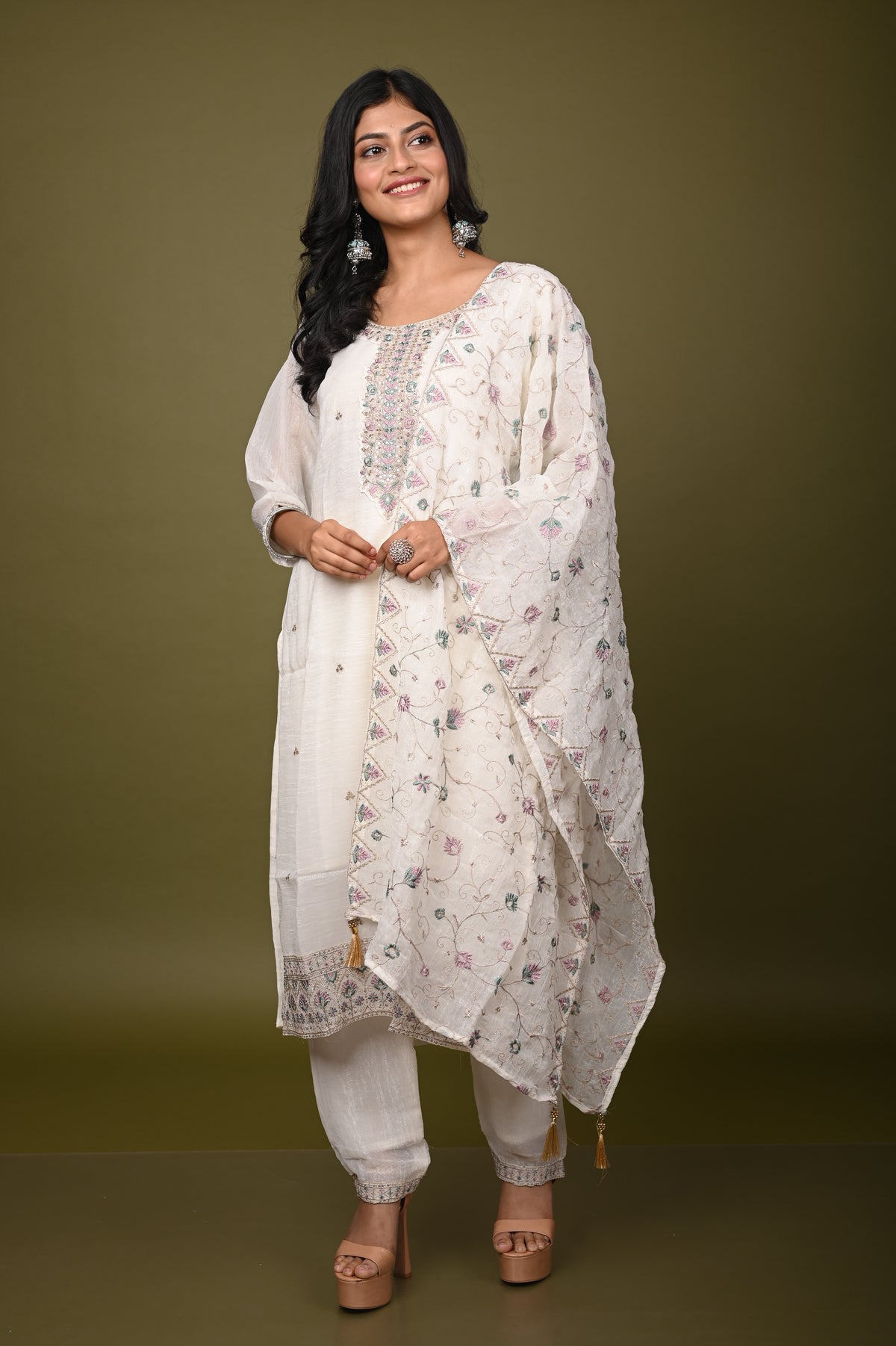 Nevash Crunchy Silk Suit Set