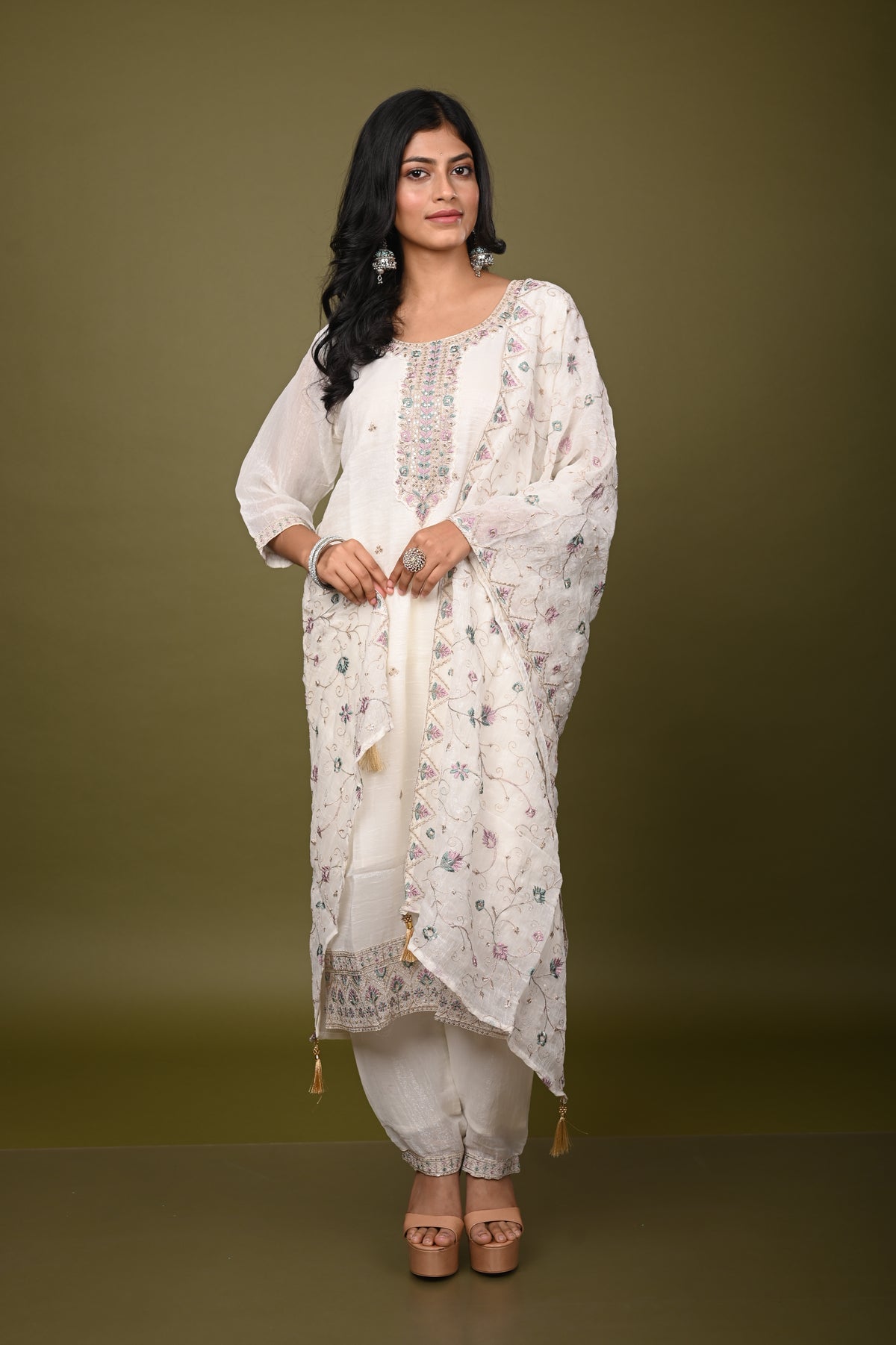 Nevash Crunchy Silk Suit Set