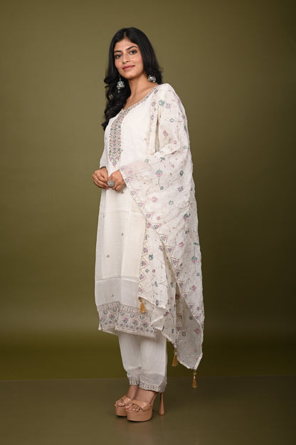 Nevash Crunchy Silk Suit Set