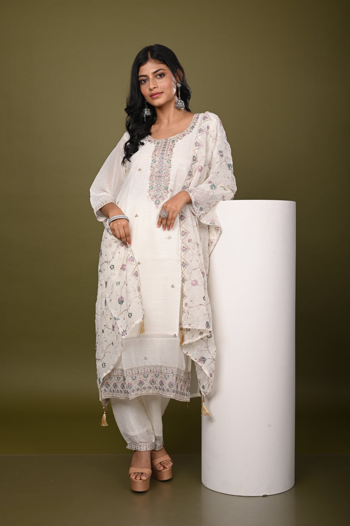 Nevash Crunchy Silk Suit Set