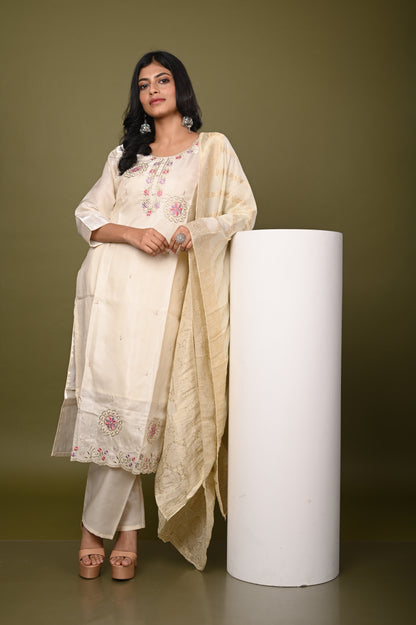 Nevash Bead Work Glass Suit Set