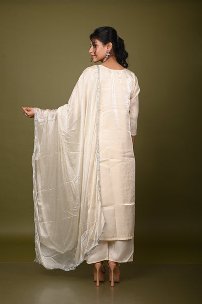 Nevash Bead Work Towel Work Suit Set