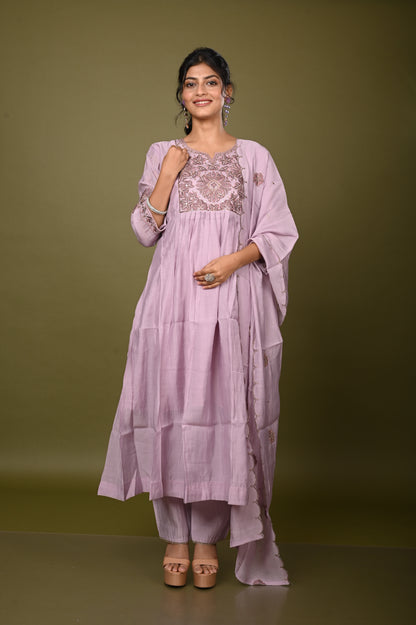 Nevash Mul Chanderi Suit Set