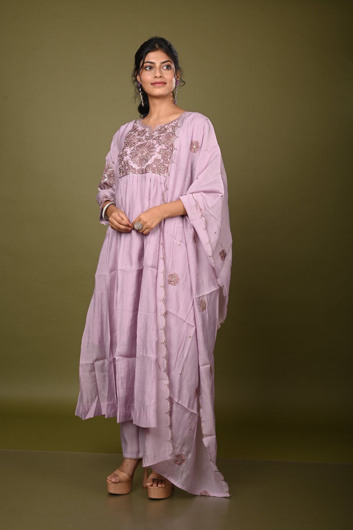 Nevash Mul Chanderi Suit Set
