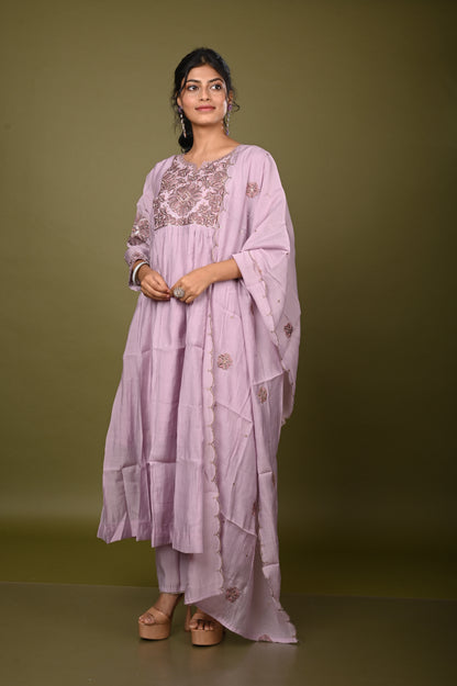 Nevash Mul Chanderi Suit Set