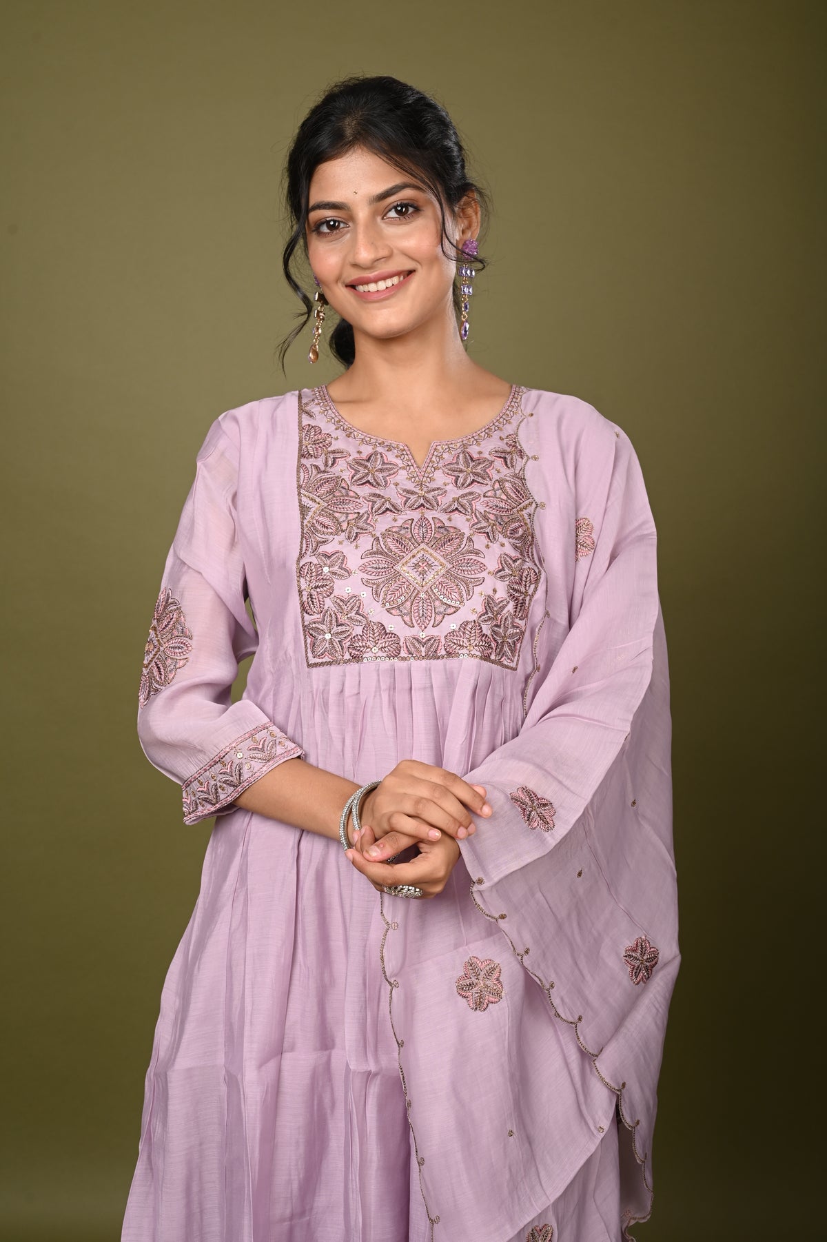 Nevash Mul Chanderi Suit Set