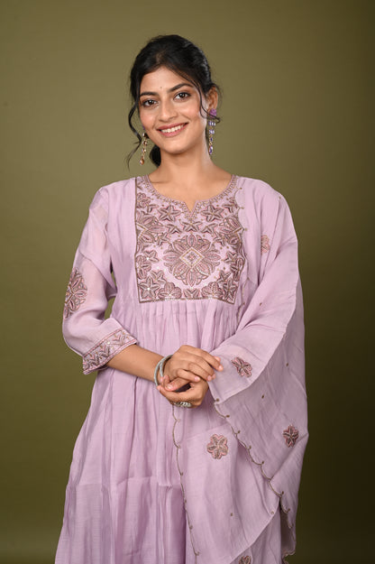 Nevash Mul Chanderi Suit Set