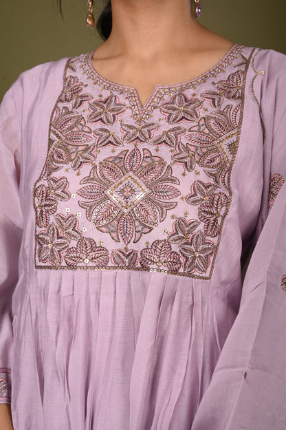 Nevash Mul Chanderi Suit Set