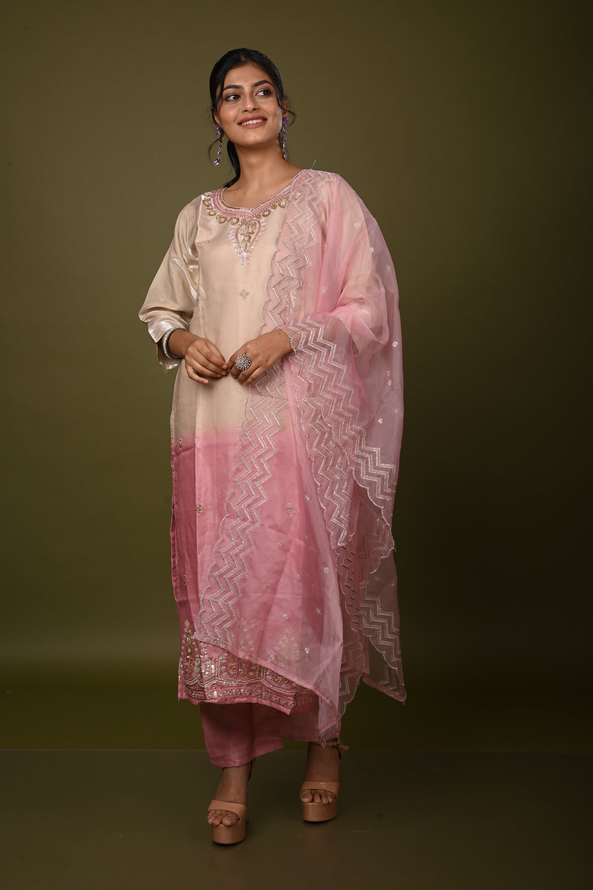 Nevash Glass Hand Work Suit Set