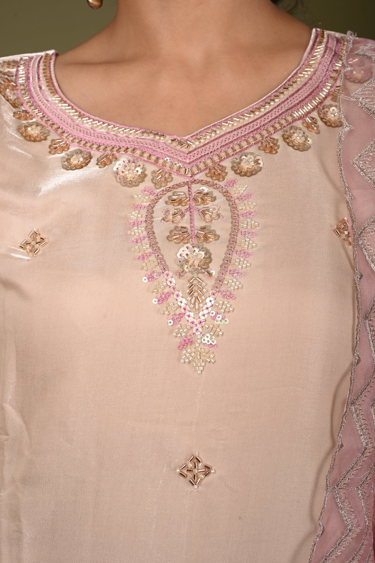 Nevash Glass Hand Work Suit Set
