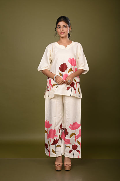 Nevash Heavy Slub Print 2-Piece Suit Set