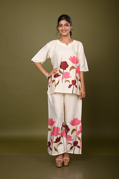 Nevash Heavy Slub Print 2-Piece Suit Set