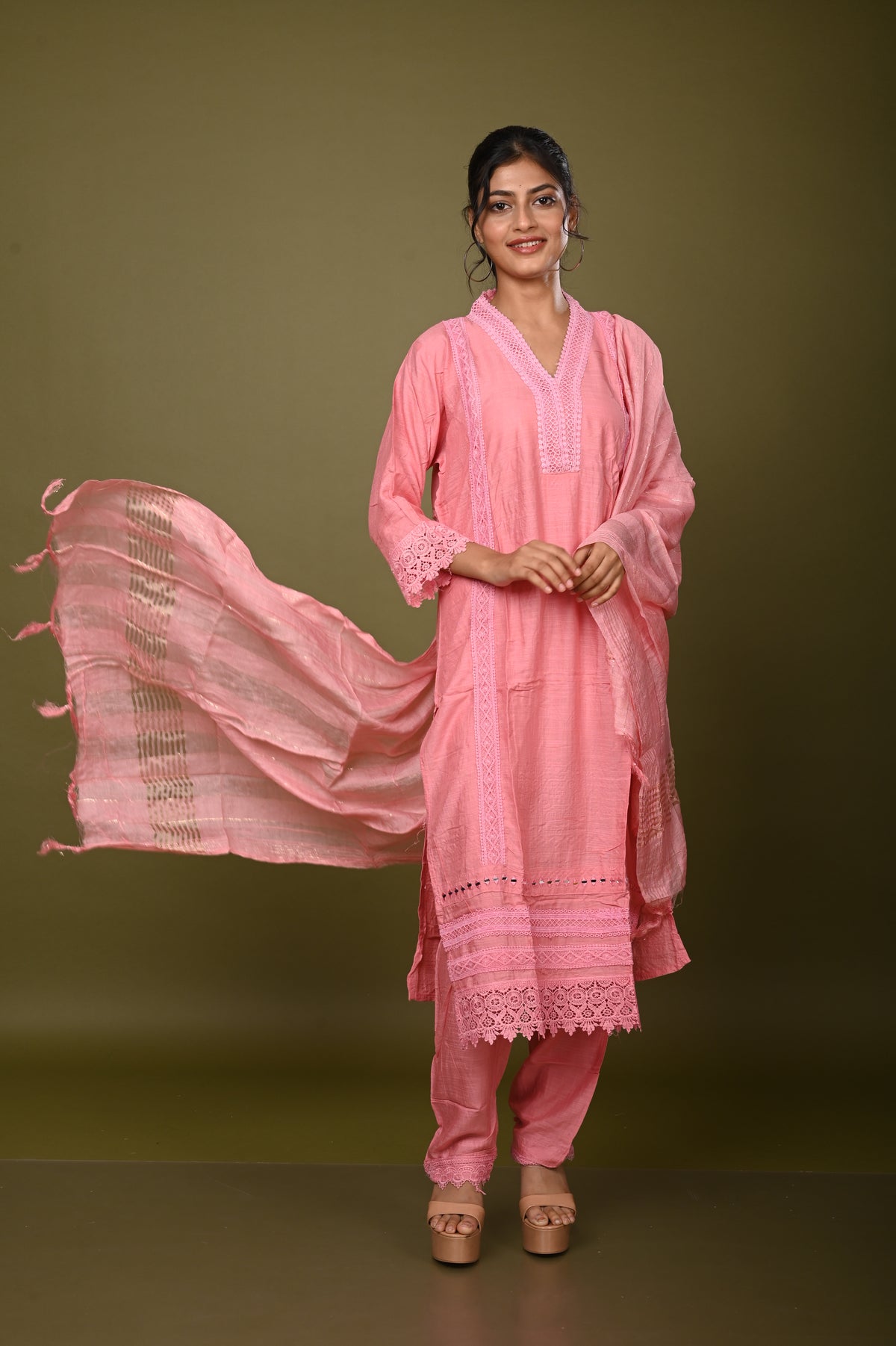 Nevash Slub Cotton 3-Piece Suit Set