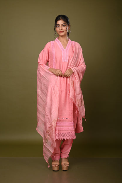 Nevash Slub Cotton 3-Piece Suit Set
