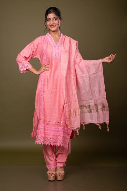 Nevash Slub Cotton 3-Piece Suit Set
