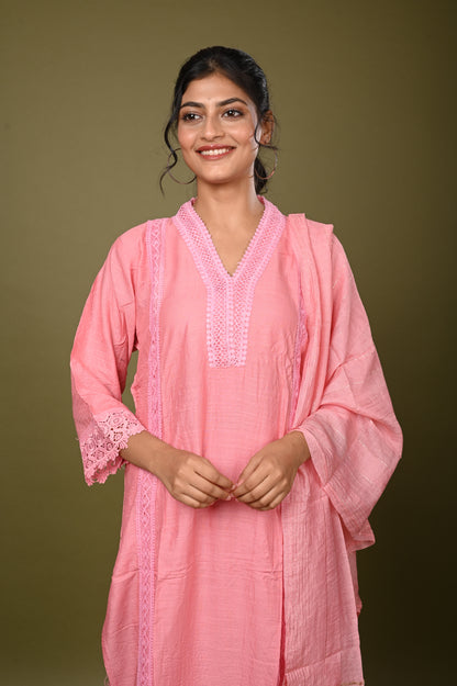 Nevash Slub Cotton 3-Piece Suit Set