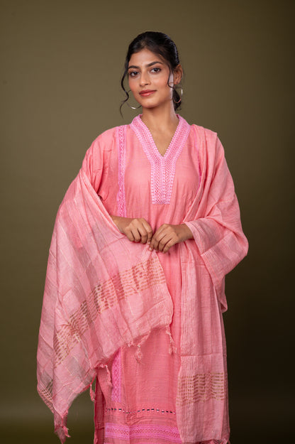 Nevash Slub Cotton 3-Piece Suit Set