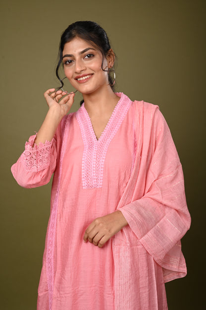 Nevash Slub Cotton 3-Piece Suit Set