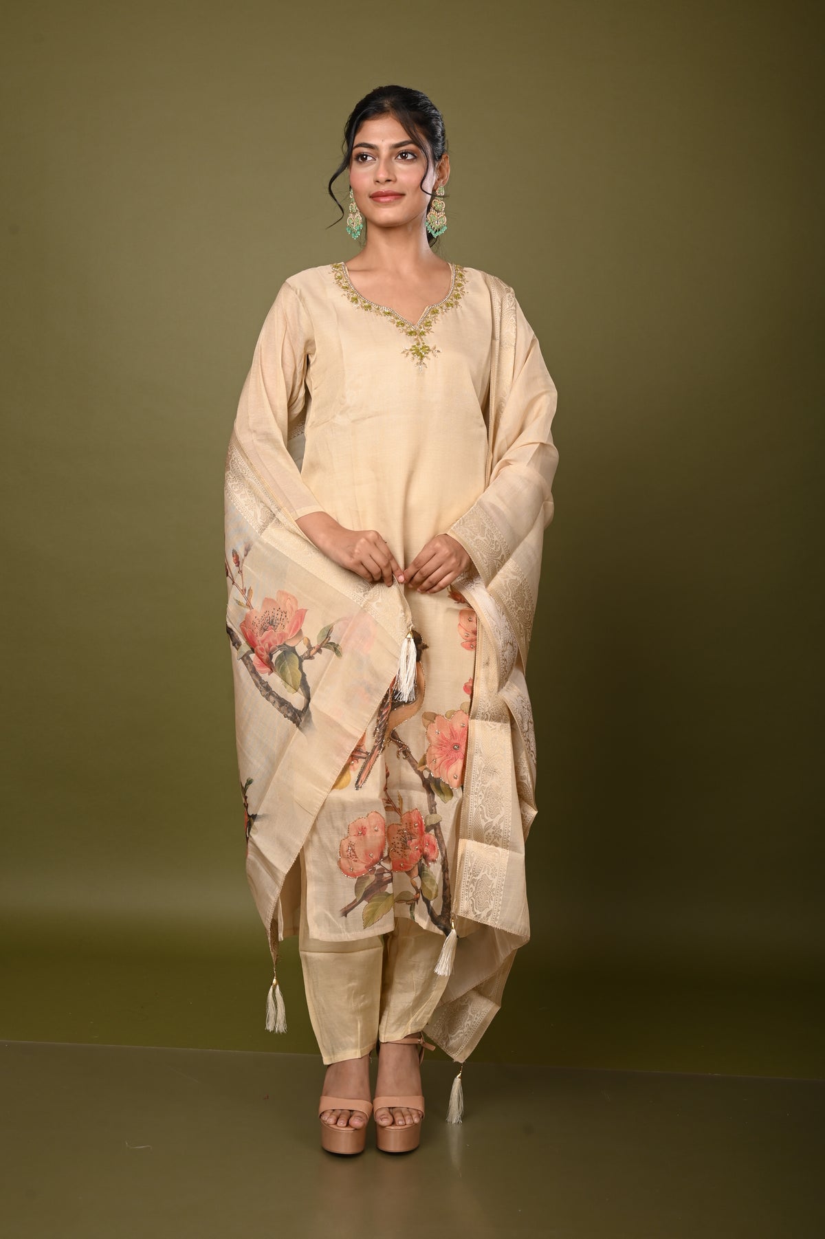 Nevash Chanderi Digital Suit Set