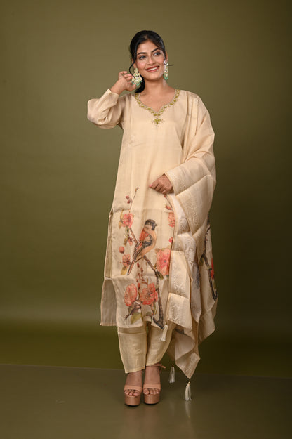 Nevash Chanderi Digital Suit Set