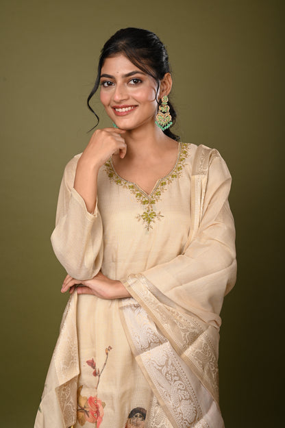 Nevash Chanderi Digital Suit Set