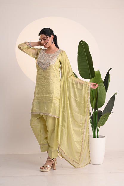 Nevash Crunchy Farsi Salwar Suit Set