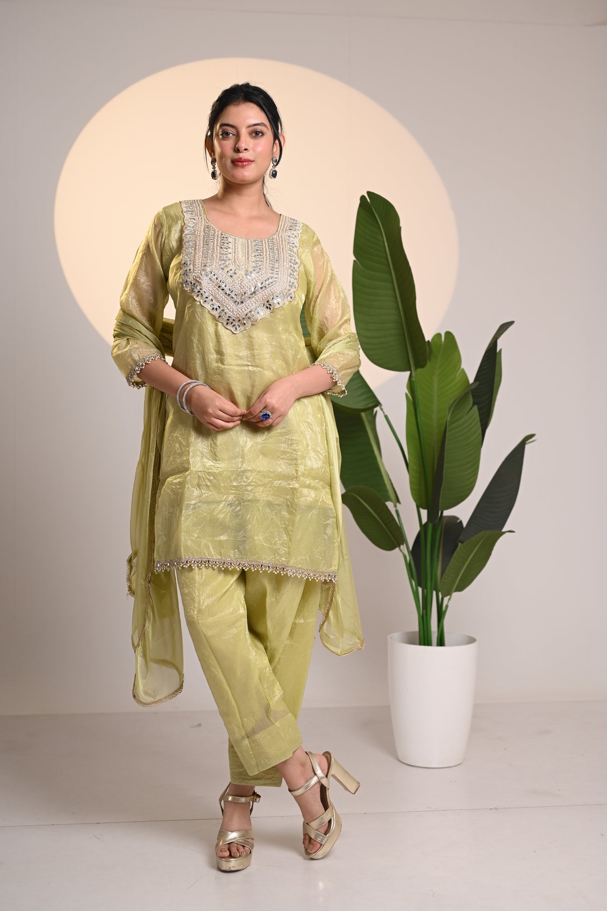 Nevash Crunchy Farsi Salwar Suit Set