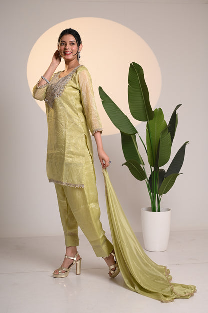 Nevash Crunchy Farsi Salwar Suit Set