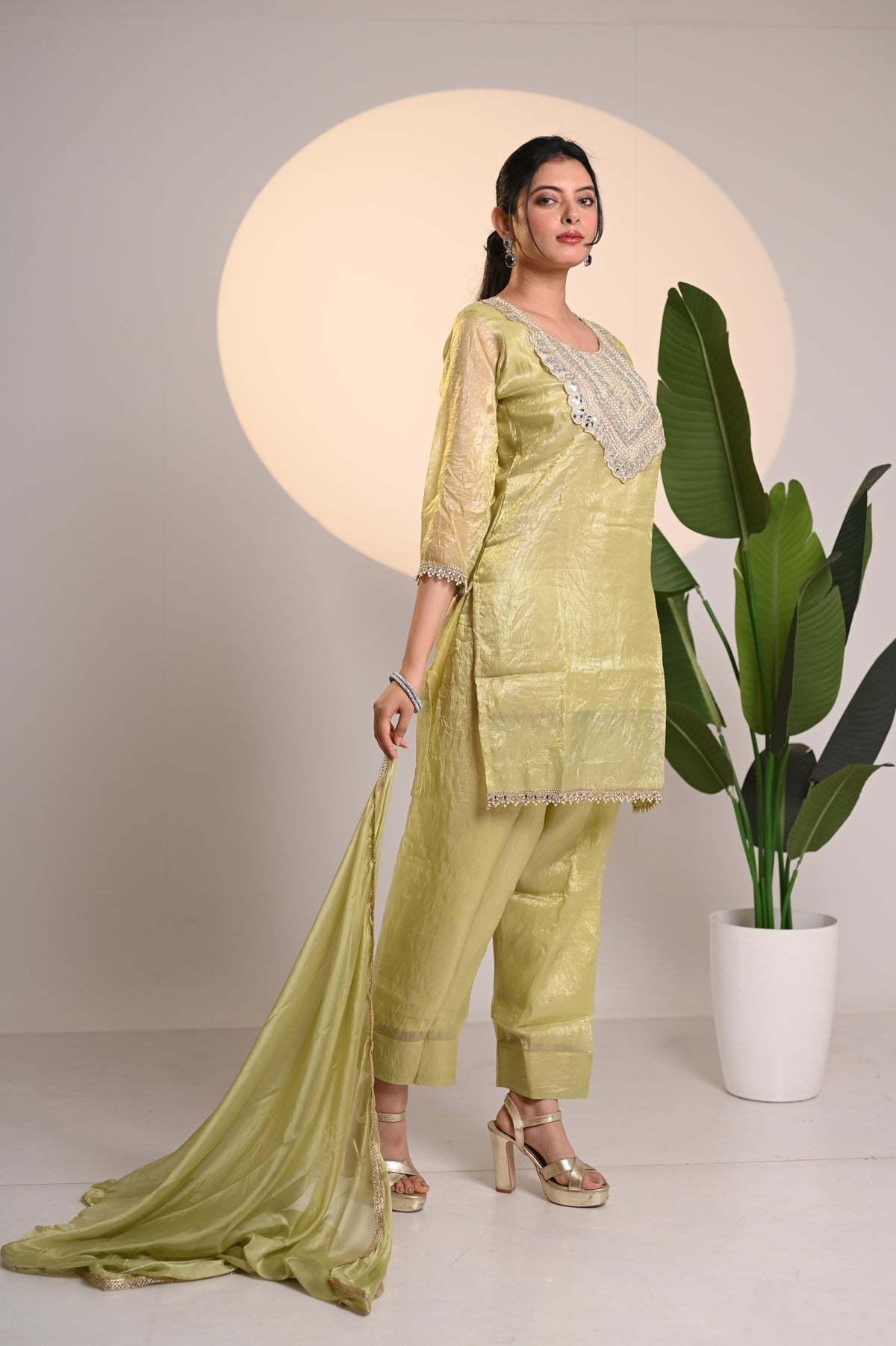 Nevash Crunchy Farsi Salwar Suit Set