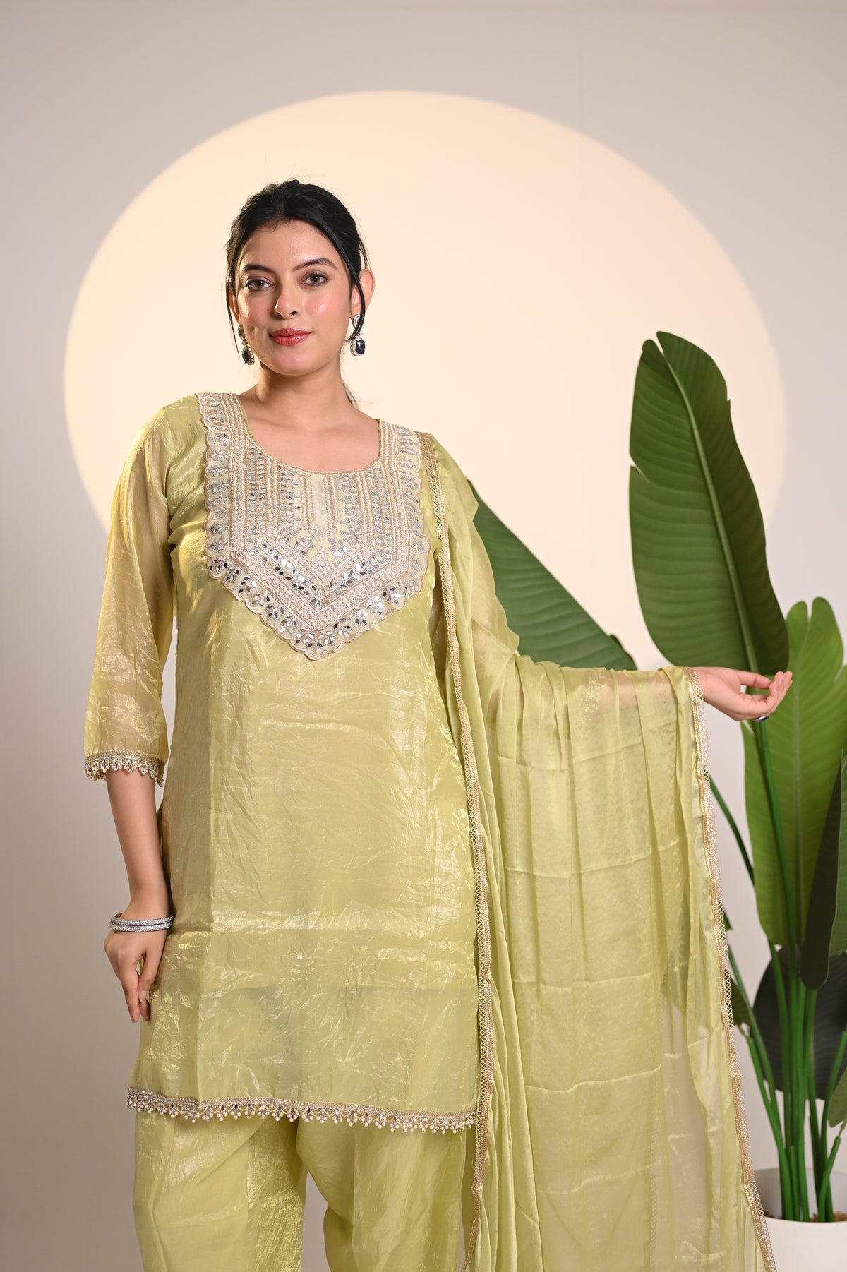 Nevash Crunchy Farsi Salwar Suit Set
