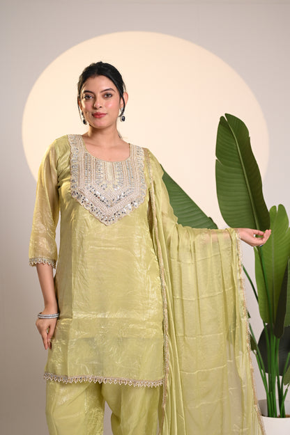 Nevash Crunchy Farsi Salwar Suit Set