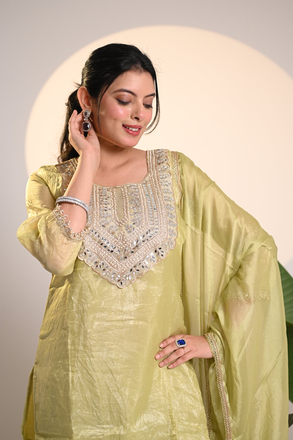 Nevash Crunchy Farsi Salwar Suit Set