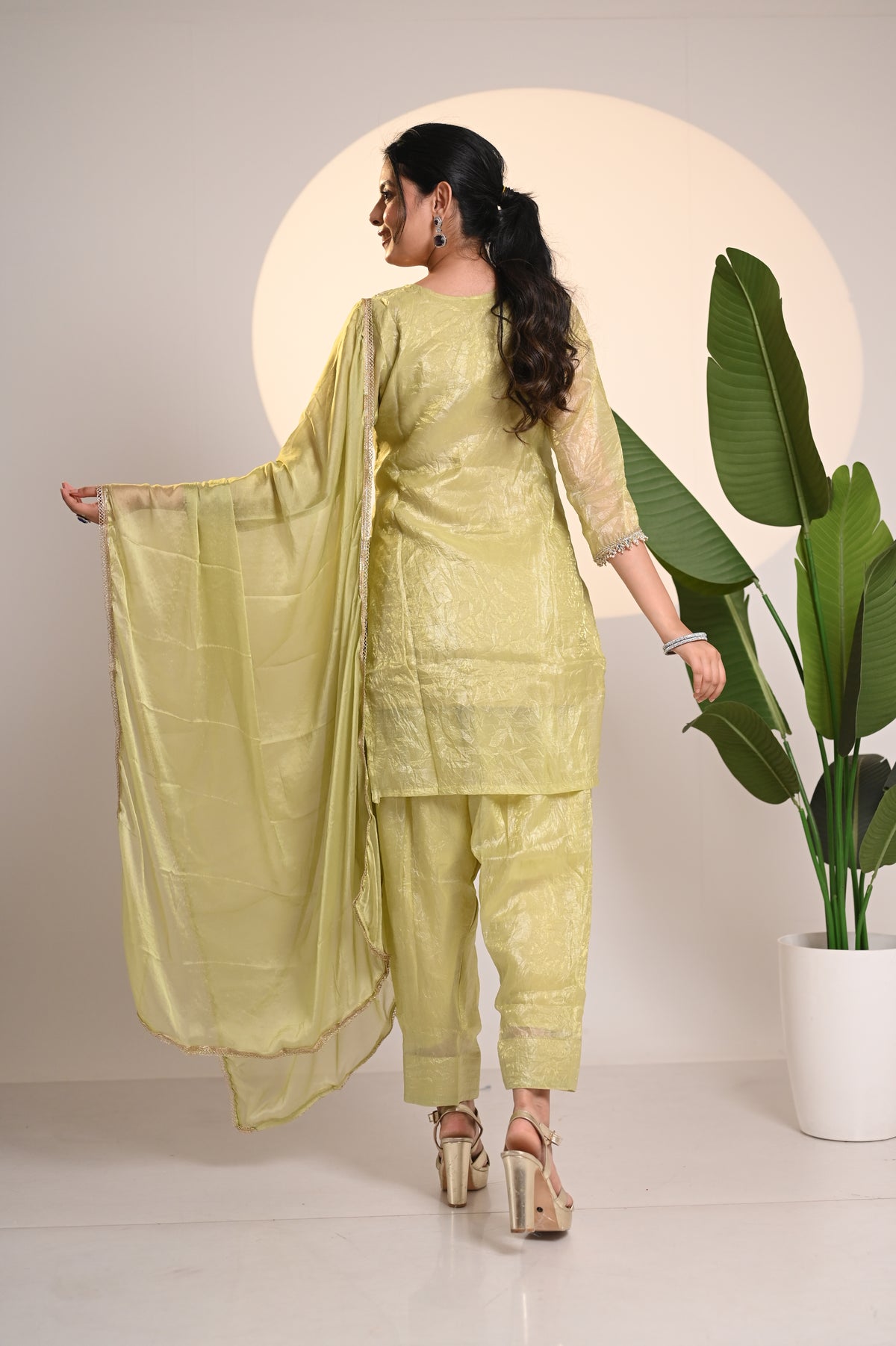 Nevash Crunchy Farsi Salwar Suit Set