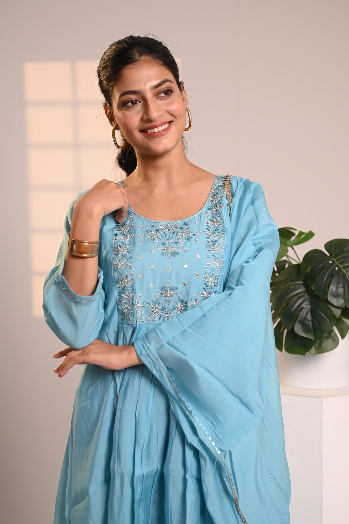 Nevash Mul Chanderi Suit Set