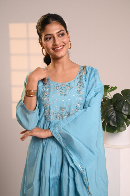 Nevash Mul Chanderi Suit Set