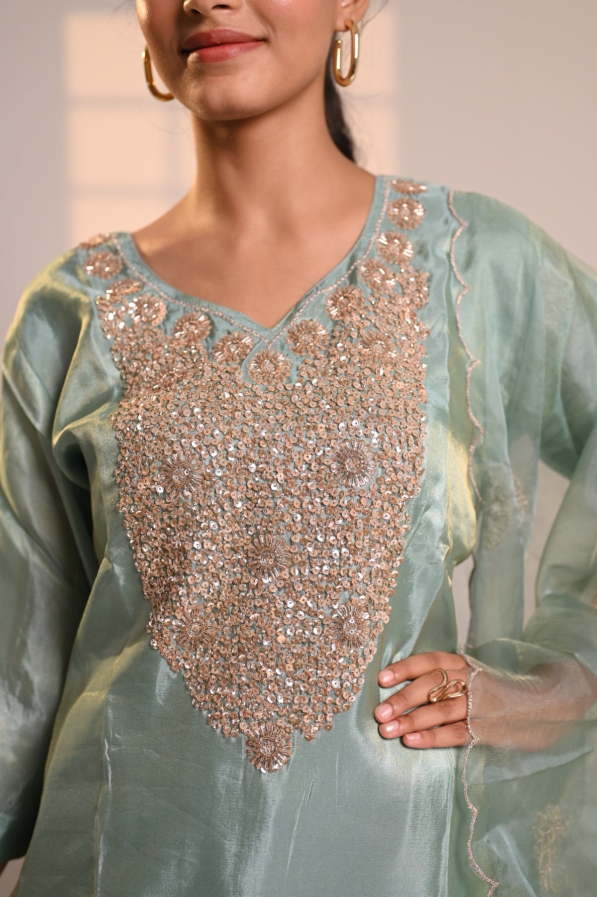 Nevash Crystal Shimmer Suit Set