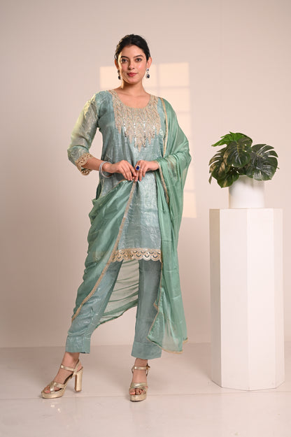 Nevash Crunchy Farsi Salwar Suit Set