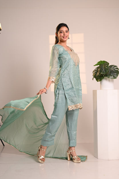 Nevash Crunchy Farsi Salwar Suit Set