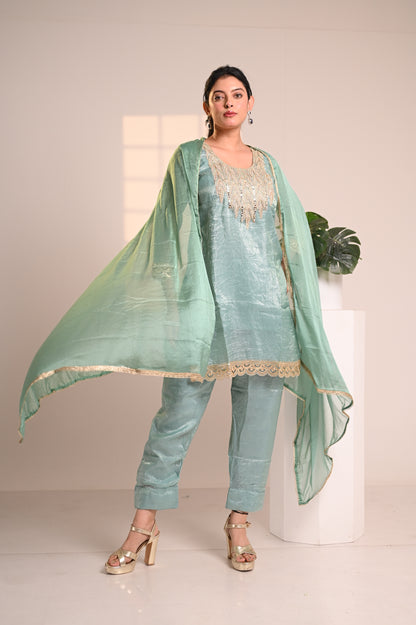 Nevash Crunchy Farsi Salwar Suit Set