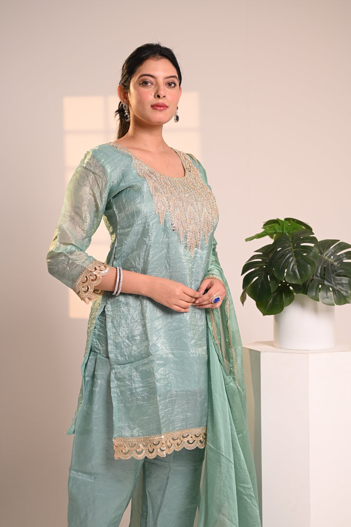 Nevash Crunchy Farsi Salwar Suit Set